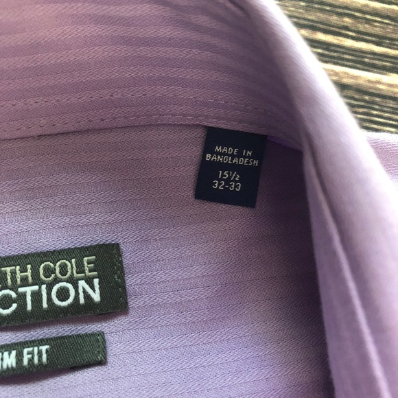 NWT Kenneth Cole Reaction Slim Fit Dress Shirt - Picture 7 of 8